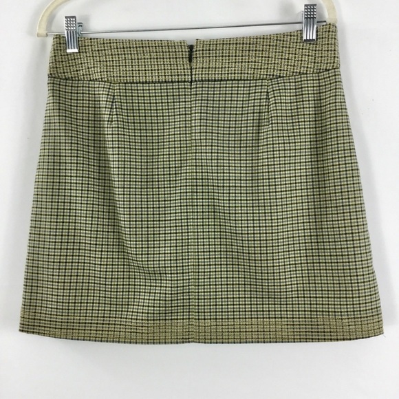 J. Crew Factory Wool-blend Classic Y2K Houndstooth Mini Skirt Size 6 - Picture 2 of 4